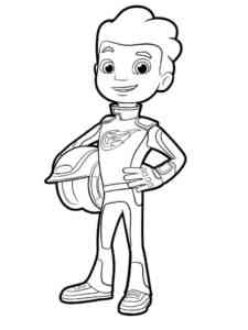 AJ from Blaze and the Monster Machines coloring page