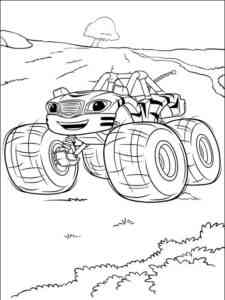 Stripes Monster Machine coloring page