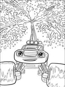 Blaze Transforms into Fire truck coloring page