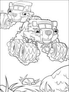 Bears Monster Machine coloring page