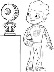 AJ wins the cup coloring page