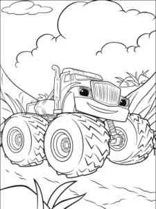 Monster Truck Crusher coloring page