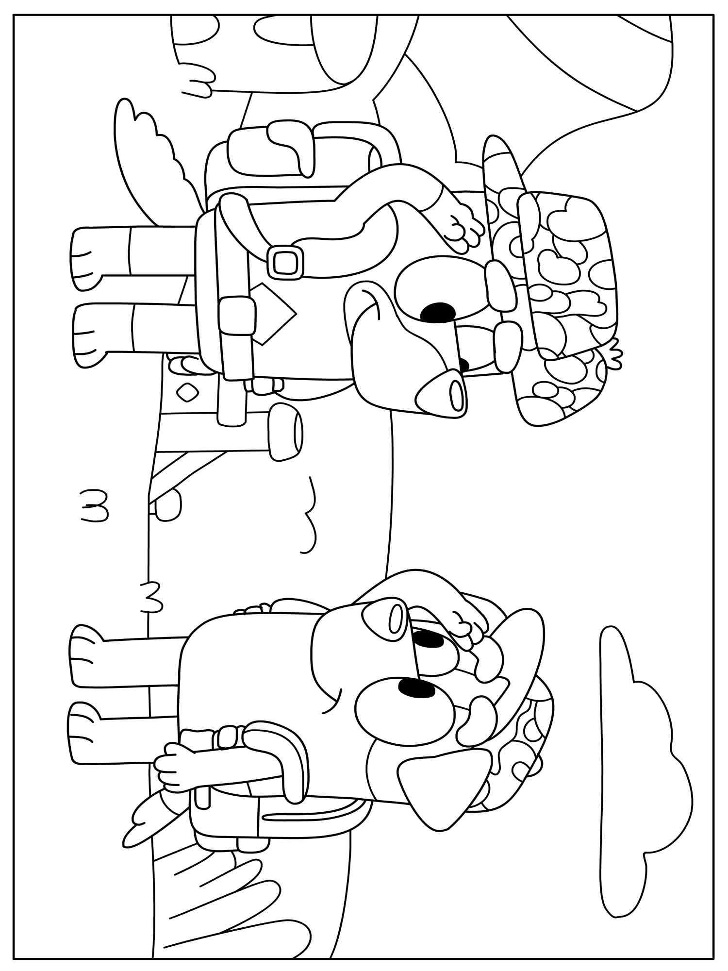 Bluey 3 coloring page