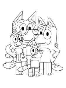 Bluey 5 coloring page