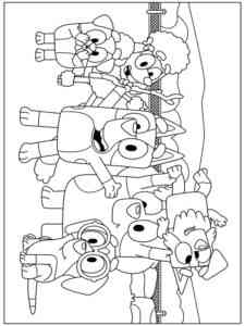 Bluey 9 coloring page