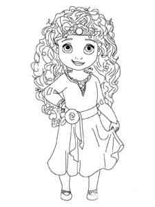 Little Merida coloring page