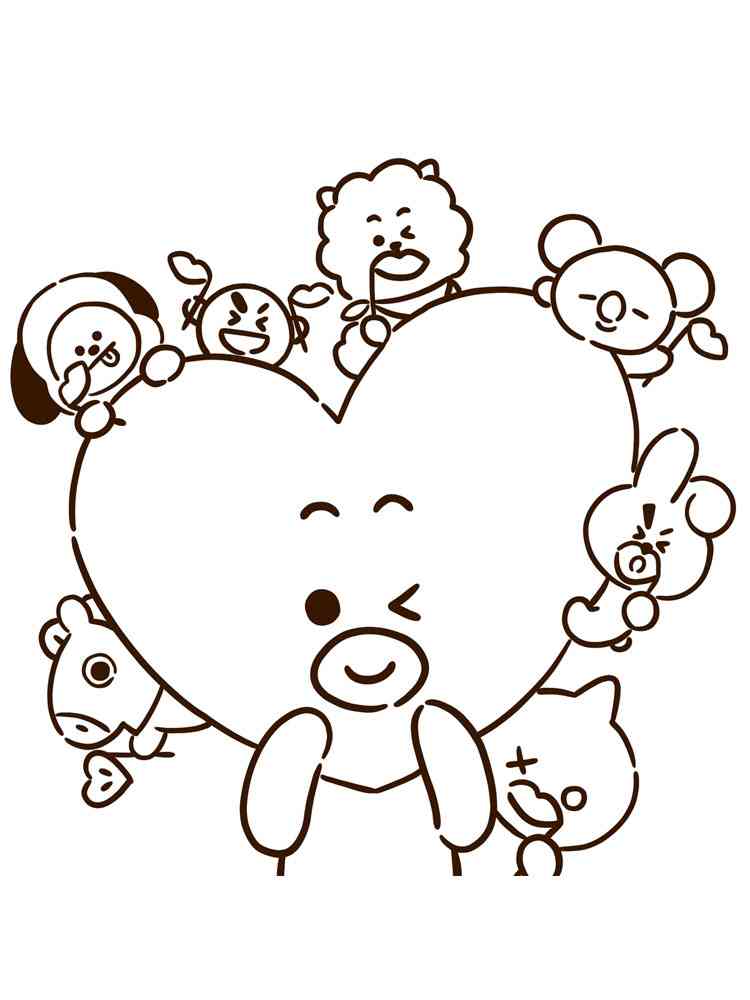 BT21 10 coloring page
