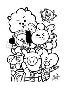 BT21 11 coloring page