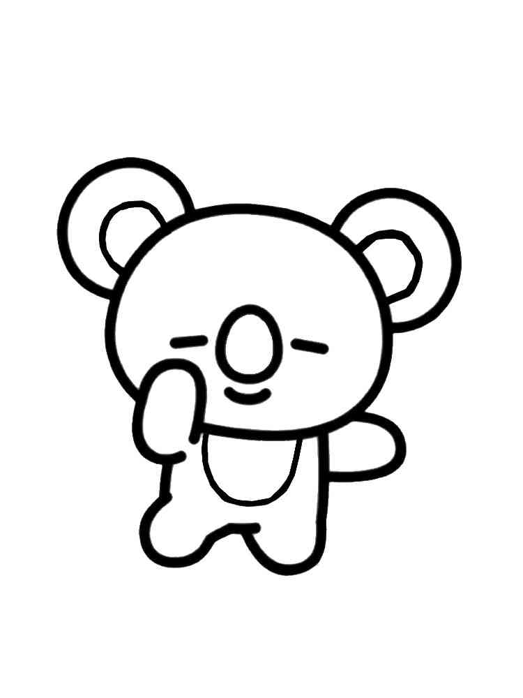 BT21 12 coloring page