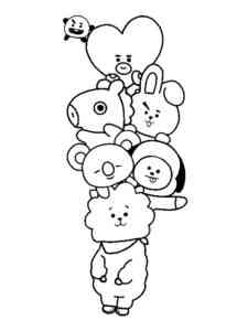 BT21 14 coloring page