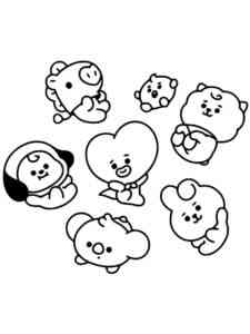 BT21 18 coloring page