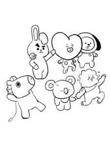 BT21 2 coloring page