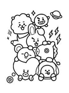 BT21 7 coloring page