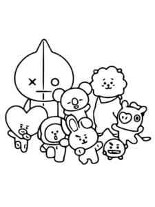 BT21 8 coloring page