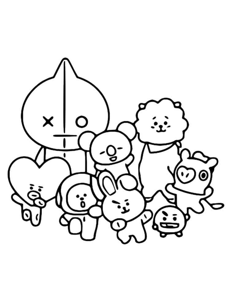 BT21 8 coloring page