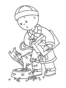 Caillou 17 coloring page