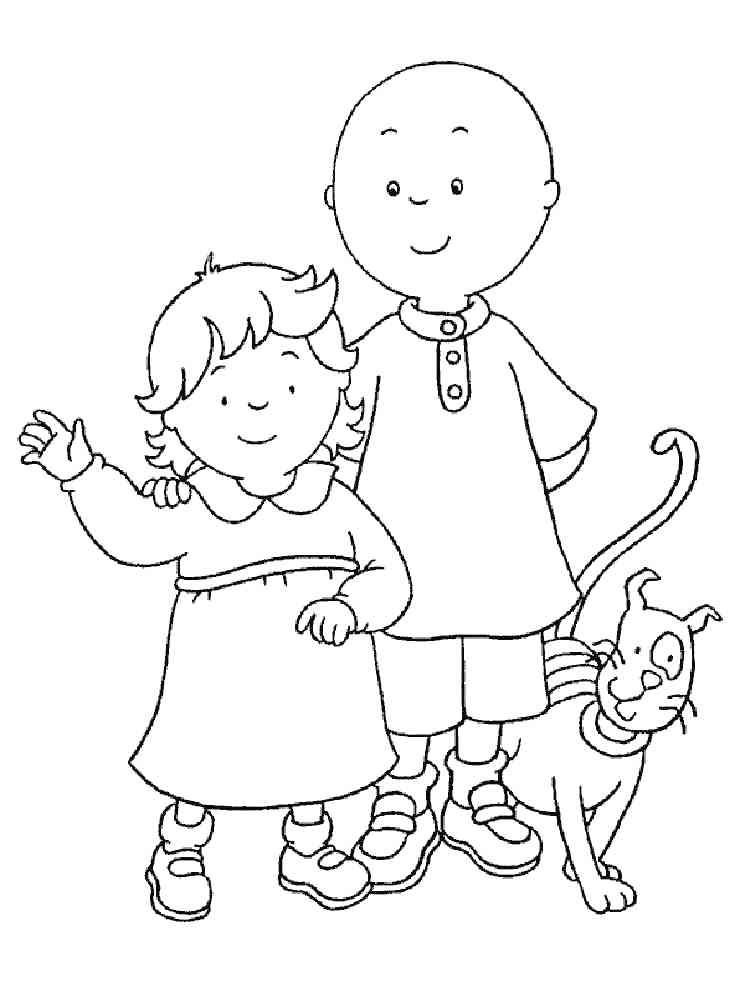 Caillou 3 coloring page