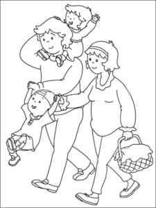 Caillou 5 coloring page