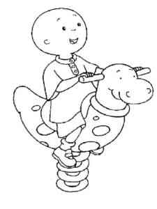Caillou 7 coloring page