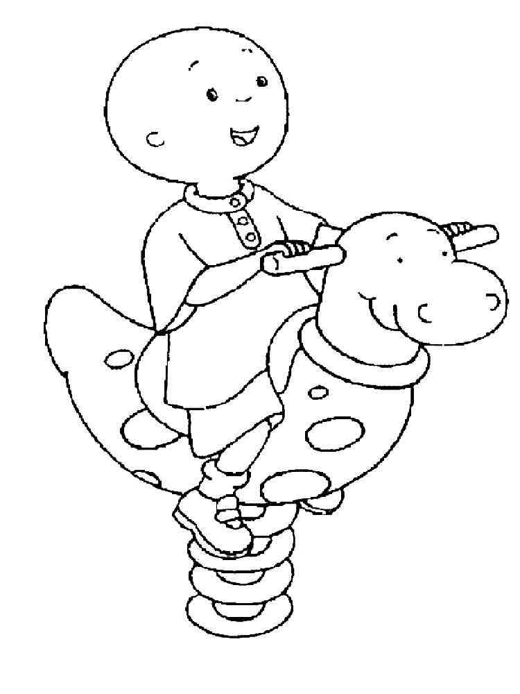 Caillou 7 coloring page
