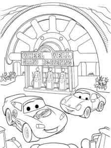 Cars 16 coloring page