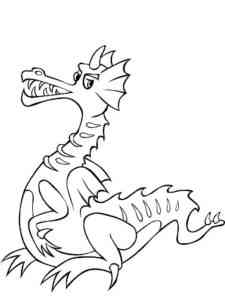 Cartoon Dragon 1 coloring page