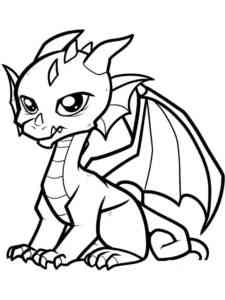 Cartoon Dragon 2 coloring page