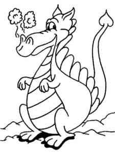 Cartoon Dragon 4 coloring page