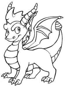 Cartoon Dragon 5 coloring page
