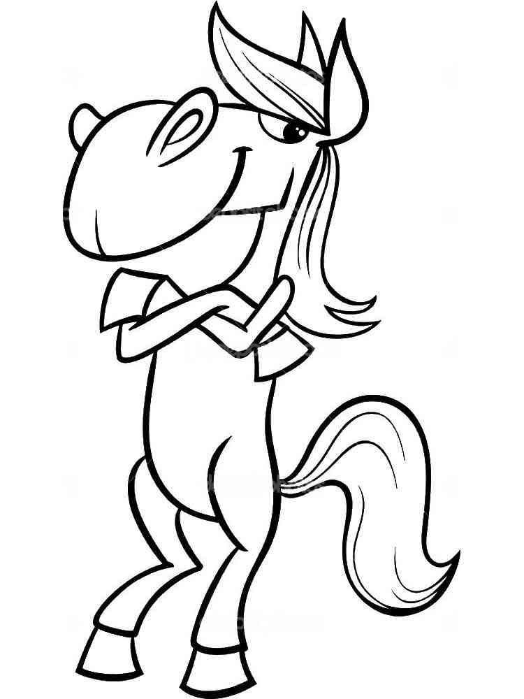 Cartoon Horse 4 coloring page
