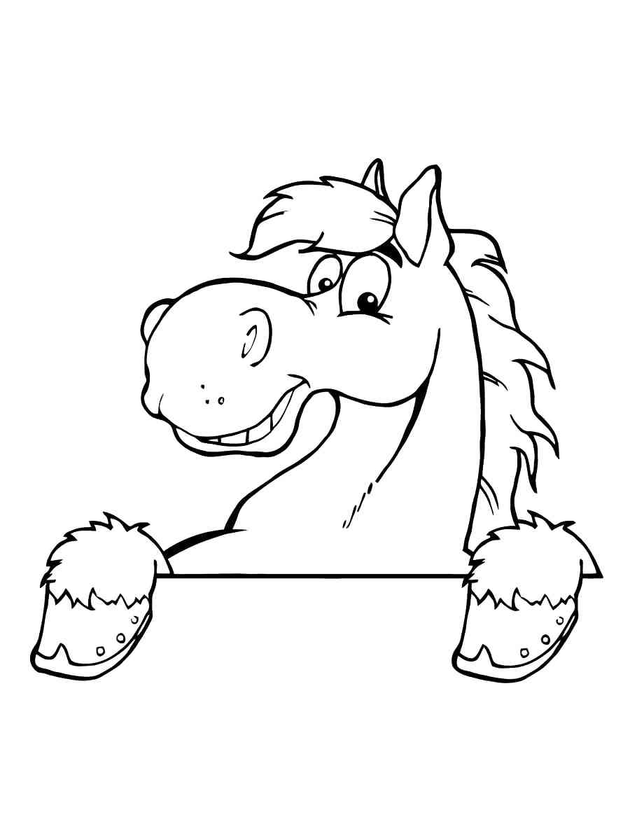 Cartoon Horse 9 coloring page
