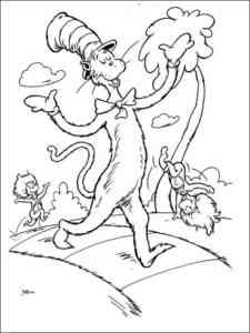 Cat in the Hat 1 coloring page