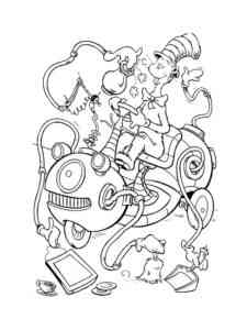 Cat in the Hat 4 coloring page