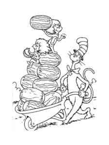 Cat in the Hat 5 coloring page