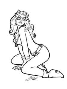 Catwoman 15 coloring page
