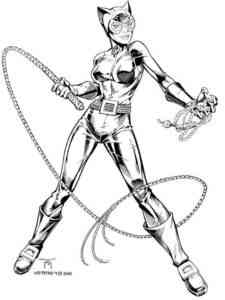 Catwoman 7 coloring page