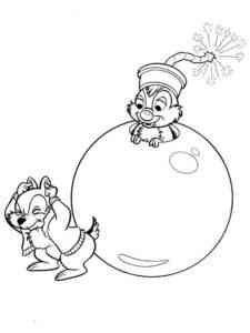 Chip and Dale 10 coloring page