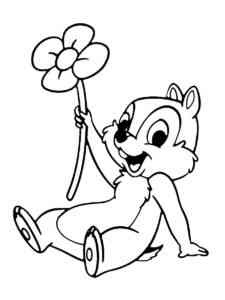 Chip and Dale 12 coloring page