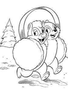 Chip and Dale 14 coloring page