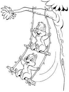 Chip and Dale 15 coloring page
