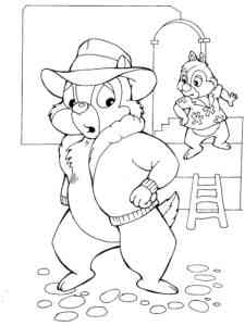 Chip and Dale 18 coloring page