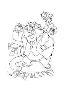Fat Cat from Chip and Dale coloring page