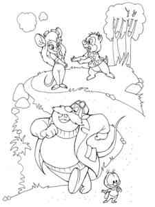 Chip and Dale 23 coloring page
