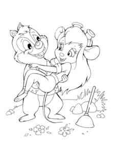 Dale and Gadget Hackwrench coloring page
