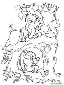 Chip and Dale 35 coloring page