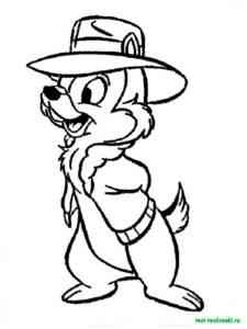 Chip and Dale 43 coloring page
