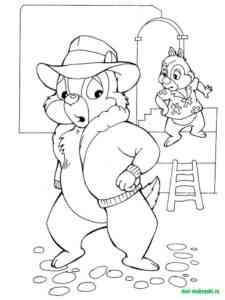 Chip and Dale 48 coloring page