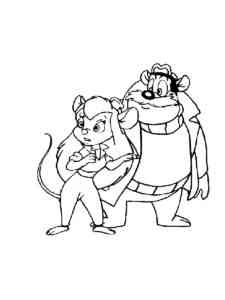 Monterey Jack and Gadget Hackwrench coloring page