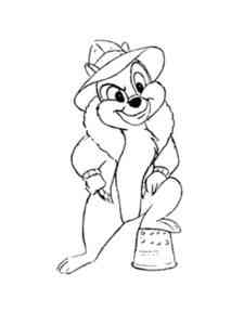 Chip and Dale 7 coloring page