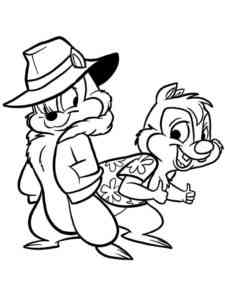 Chip ‘n Dale coloring page